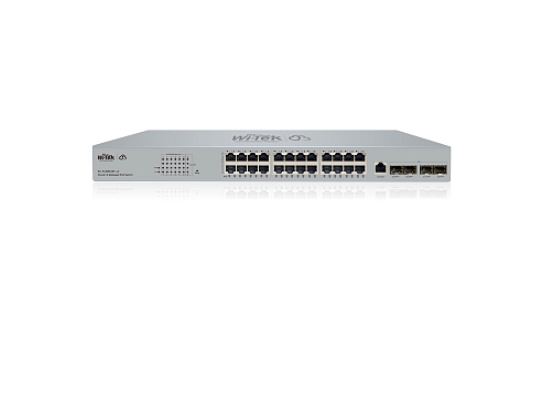 WI-PCMS528F-L3 v2 управляемый коммутатор, PoE бюджет 370Вт, 24GE PoE, 4SFP+ 10G, Cloud, Wi-Tek