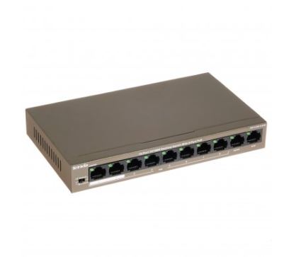 TEF1110P-8-63W неуправляемый 8 портовый коммутатор PoE с 2 портами восходящего канала Tenda