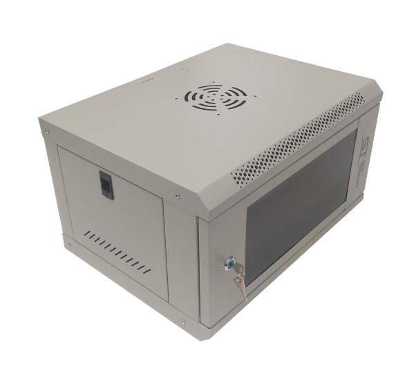 ST-NC6U01 (СЕРЫЙ) С ПОЛКОЙ (версия 2) шкаф телекоммуникационный 19" настенный/напольный 6U Space Technology