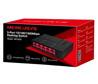 MS105G 5G коммутатор неуправляемый 5x1000Mb Mercusys 