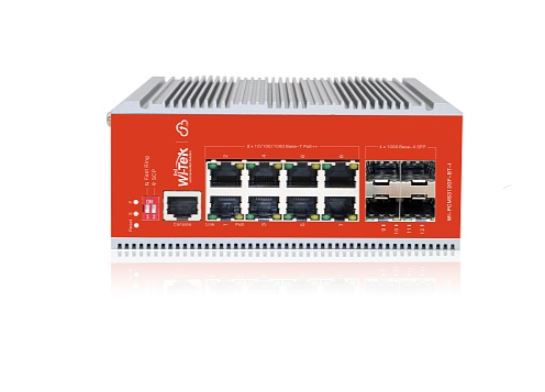 WI-PCMS312GF-BT-I коммутатор промышленный управляемый L2, PoE 460Вт, 8GE+4SFP, Wi-Tek