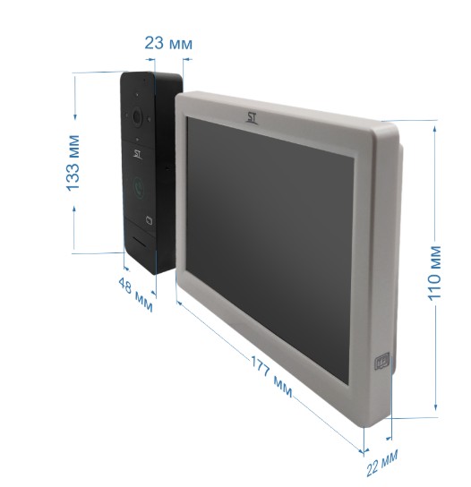 ST-MР300/7 серия «Земля» БЕЛЫЙ комплект IP-видеодомофона Space Technology