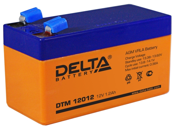 Аккумулятор Delta DTM 12012 (12В/1,2Ач) 