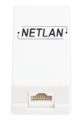 EC-UCB-55-UD2-WT-10 кабельный соединитель NETLAN RJ45-RJ45 (8P8C), кат.5e, (проходная розетка)