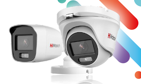5 Мп всепогодные TVI ColorVu-камеры HiWatch 5 Мп всепогодные TVI ColorVu-камеры HiWatch