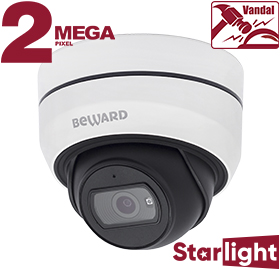 SV2012DB (2,8 мм) уличная купольная всепогодная IP-камера видеонаблюдения с встроенным микрофоном Beward