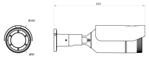 RVi-4TVC-640L9/M2-A тепловизионная цилиндрическая камера видеонаблюдения