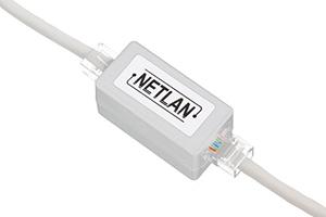 EC-UCB-55-UD2-WT-10 кабельный соединитель NETLAN RJ45-RJ45 (8P8C), кат.5e, (проходная розетка)