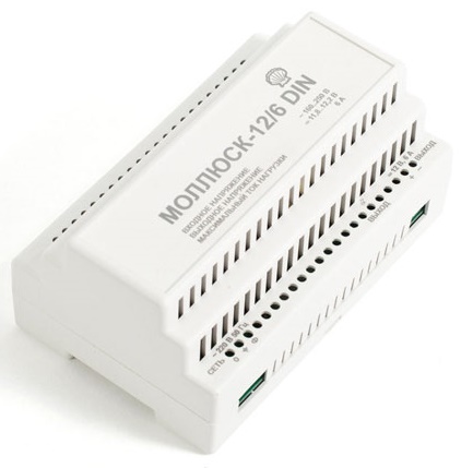 Моллюск 12/6 DIN источник электропитания малогабаритный