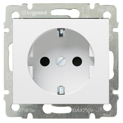 LEG 774420 розетка Valena 2К+З/бел.