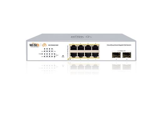 WI-PCES310GF v2 коммутатор настраиваемый PoE 120Вт, порты 8 PoE GE + 2 SFP, Easy Smart, Wi-Tek