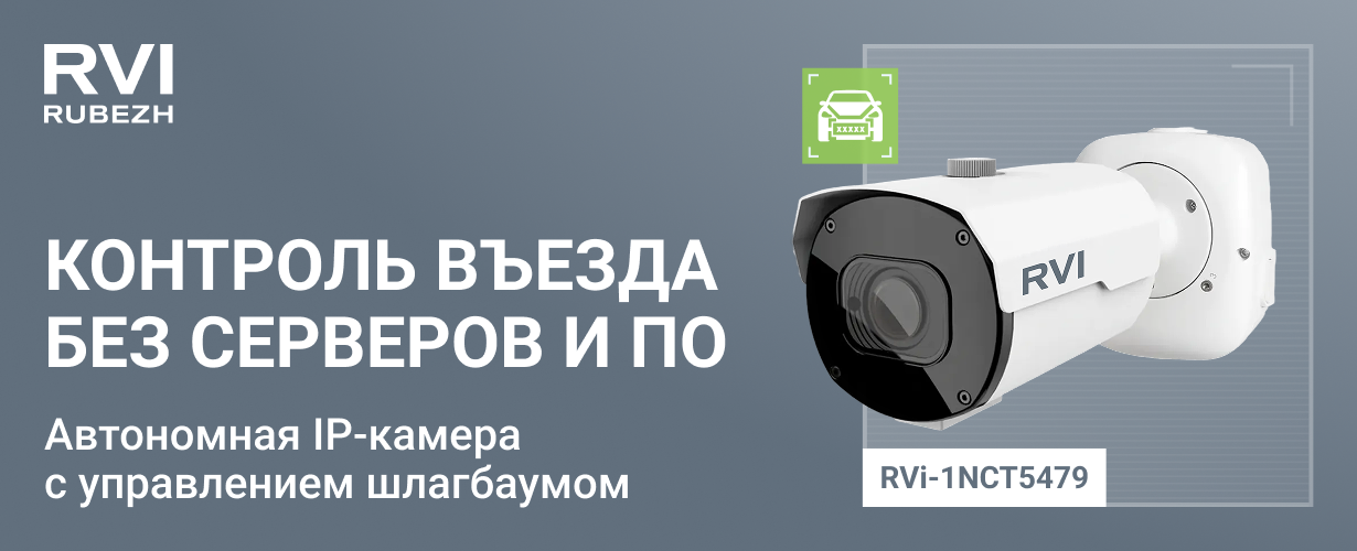 Профессиональная IP-камера RVi-1NCT5479 — теперь с контролем доступа