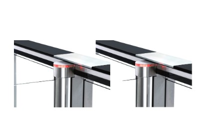 PERCo-STC-01GS комплект крышек (2 шт.) из закаленного стекла с центральной вставкой из нержавеющей стали для скоростного прохода PERCo-ST-01 PERCo