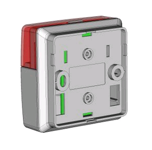 ОПОП 124-7 12В (корпус бело/красный) оповещатель охранно-пожарный свето-звуковой Рубеж