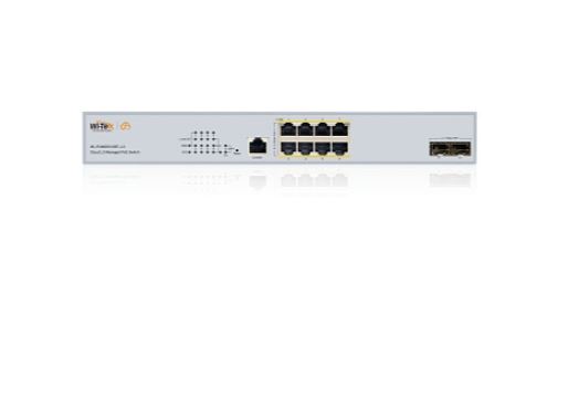 WI-PCMS5010BT-L3 управляемый коммутатор, PoE бюджет 370Вт, 8*2,5GE PoE, 2SFP+ 10G, Cloud, Wi-Tek