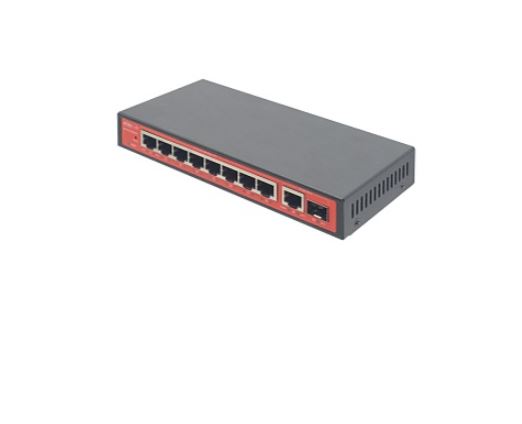 WI-PCES308GF коммутатор настраиваемый PoE 60Вт, порты 8 PoE GE + 1 GE + 1 SFP, Easy Smart, Wi-Tek