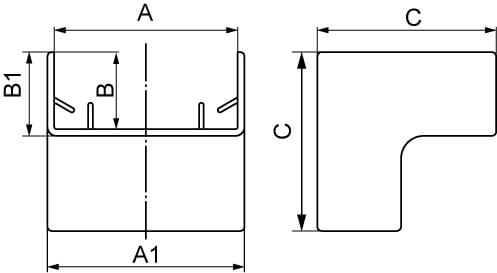 00395 AIM 40x17 угол внутренний (DKC)