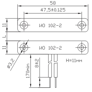 ИО 102-2 (СМК-1) извещатель охранный точечный магнитоконтактный (РЗМКП)