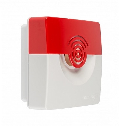 ОПОП 2-35 12В (корпус бело/красный) оповещатель охранно-пожарный звуковой (20 шт/уп) Рубеж