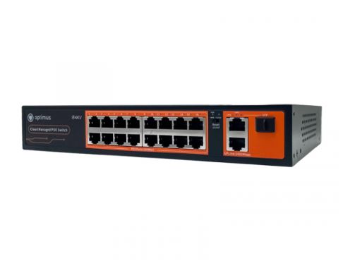 U1IC-16F/2G/1S PoE коммутатор с функциями L2 и облачным управлением Optimus