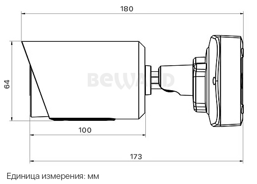 SV3210RCB (2.8 мм) уличная цилиндрическая IP-камера видеонаблюдения Beward