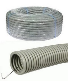 Труба гофрированная 16 мм с зондом (100 м/бухта)