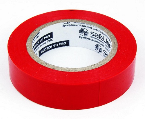 Изолента ПВХ, красная