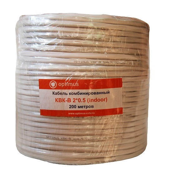 КВК-В 2х0,5 мм2 (indoor) кабель (белый) (200 м/бухта) Optimus