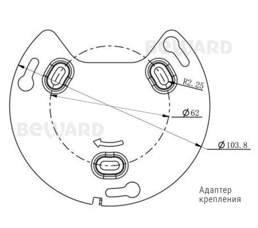 SV3212DB (3,6 мм) уличная купольная IP камера видеонаблюдения с встроенным микрофоном Beward