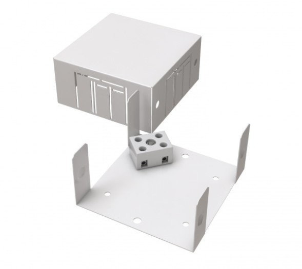 070-040 Коробка монтажная огнестойкая металлическая КМОМ (6к х 2,5мм) 75х75х37 IP 31 ПожТехКабель