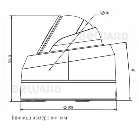 SV3212DB (3,6 мм) уличная купольная IP камера видеонаблюдения с встроенным микрофоном Beward