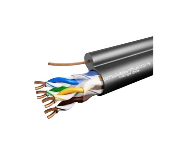 220-004 PTK-LAN U/UTP Cat 5e PE 4x2x0.51 кабель связи симметричный, для структурированныx сетей, наружной прокладки ПожТехКабель (305 м)
