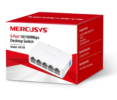 MS105 коммутатор неуправляемый; 5 портов 10/100 Мбит/с