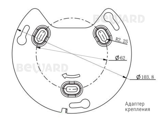 SV3210DB (2,8 мм) уличная купольная IP-камера видеонаблюдения со встроенным микрофоном Beward