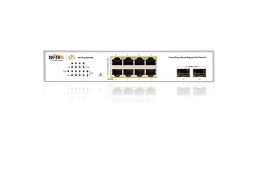 WI-PCES310GF v2 коммутатор настраиваемый PoE 120Вт, порты 8 PoE GE + 2 SFP, Easy Smart, Wi-Tek