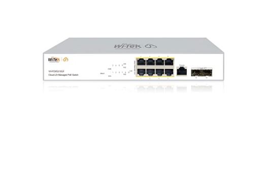 WI-PCMS310GF v2 коммутатор управляемый PoE бюджет 150Вт, порты 8GE PoE,2SFP, Cloud Wi-Tek