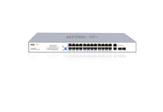 WI-PCES226GF коммутатор настраиваемый PoE 280Вт, 24FE PoE + 2Combo GE/SFP, Easy Smart, Wi-Tek