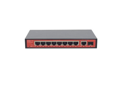 WI-PCES308GF коммутатор настраиваемый PoE 60Вт, порты 8 PoE GE + 1 GE + 1 SFP, Easy Smart, Wi-Tek