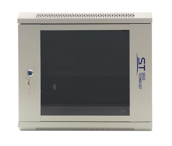 ST-NC9U01 (СЕРЫЙ) С ПОЛКОЙ шкаф телекоммуникационный 19" настенный/напольный 9U Space Technology