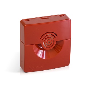 ОПОП 2-35 12В (корпус бело/красный) оповещатель охранно-пожарный звуковой (20 шт/уп) Рубеж