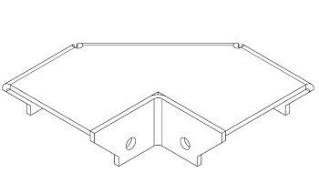 PERCo-MB-16.2 накладка угловая для стыковки секций ограждений PERCo