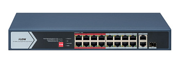 F-SW-EU418POE-V/L Коммутатор L2, неуправляемый, 16 портов 10/100M RJ45 PoE (iFlow)