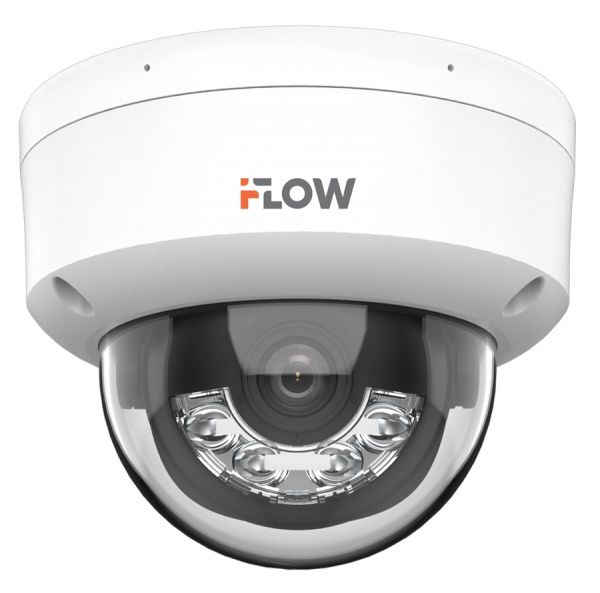 F-IC-1442CM(2.8mm) (Аналог DS-I452M(B)(2.8 mm)) 4Мп уличная купольная IP-камера с гибридной Smart-подсветкой и встроенным микрофоном iFlow