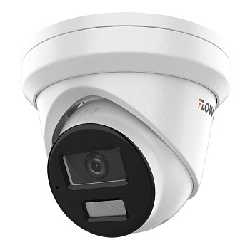 F-IC-2322C2M(4mm) (Аналог DS-2CD2323G2-LI2U) 2Мп уличная уличная купольная IP-камера видеонаблюдения с гибридной Smart подсветкой до 30м iFlow