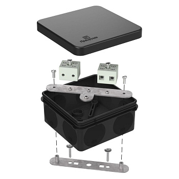 60-0210-9005-FR6.0-4 коробка огнестойкая для о/п двухкомпонентная 60-0210-FR6.0-4 Е15-Е120 RAL9005 80х80х40 (44 шт/кор) Промрукав