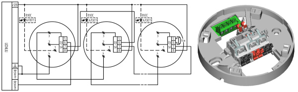 ДИП-45 (ИП 212-45) с УС 02 извещатель пожарный дымовой, с контролем питания (20 шт/уп) Рубеж