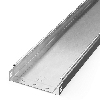 PR16.2314 лоток неперфорированный Стандарт INOX (AISI 304) 200х50х3000 (0,8 мм) (3 м/уп) Промрукав