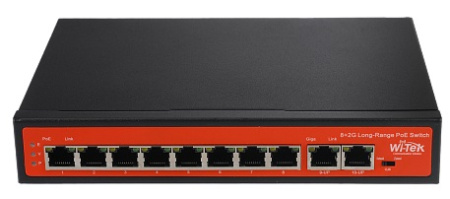 WI-PS210G коммутатор неуправляемый Wi-Tek PoE 