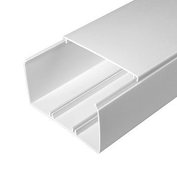 PR03.0060 кабель-канал белый 2-й замок в п/э 100х60 (8 м/уп) Промрукав