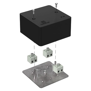 40-0460-9005-FR2.5-6 коробка огнестойкая для кабель-канала 40-0460-FR2.5-6 Е15-Е120 RAL9005 85х85х45 (44 шт/кор) Промрукав